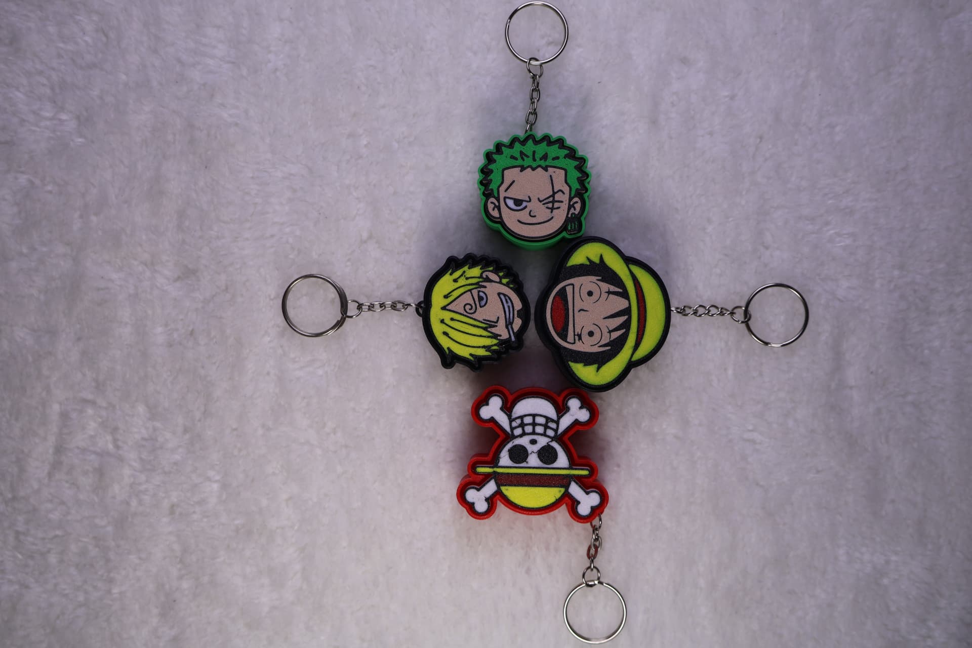 Colorful custom character keychains